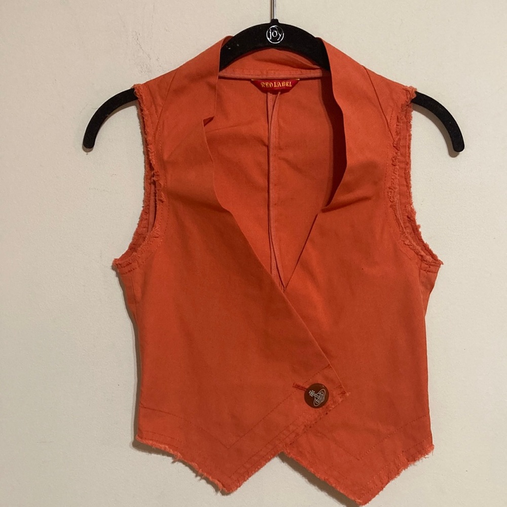 Vivienne Westwood Orange Tailored Sleeveless Vest